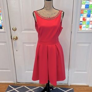 Jessica Simpson coral ponte bow dress size 10 in excellent condition